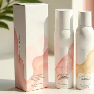 printed hairspray boxes