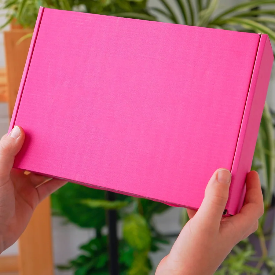 Printed Pink Mailer Boxes