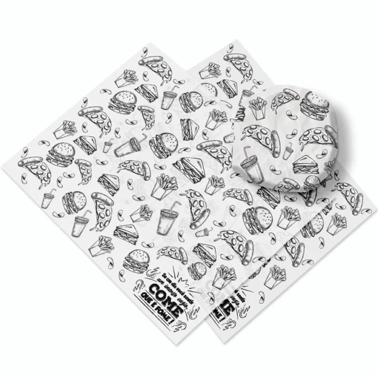 White Paper Burger Sleeve