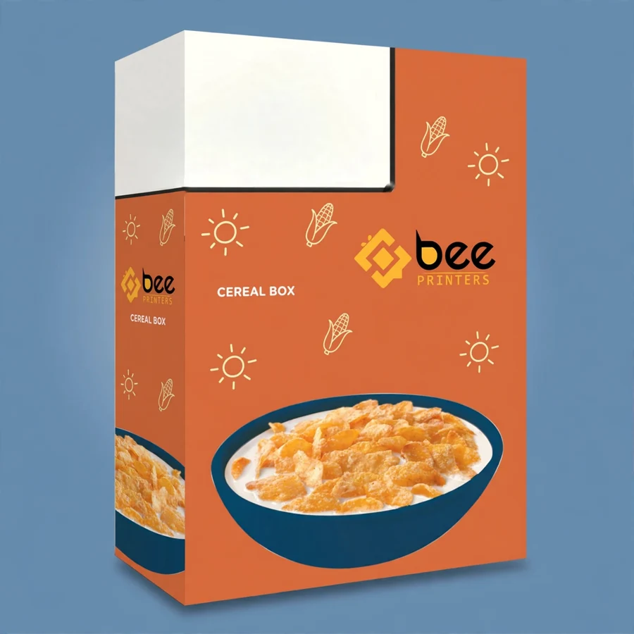 Blue Cereal Box
